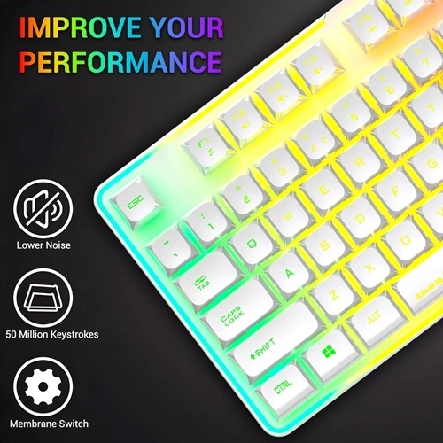 Ant Esports MK720 Pro V2 TKL White RGB Wireless Keyboard