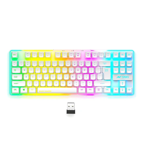 Ant Esports MK720 Pro V2 TKL White RGB Wireless Keyboard
