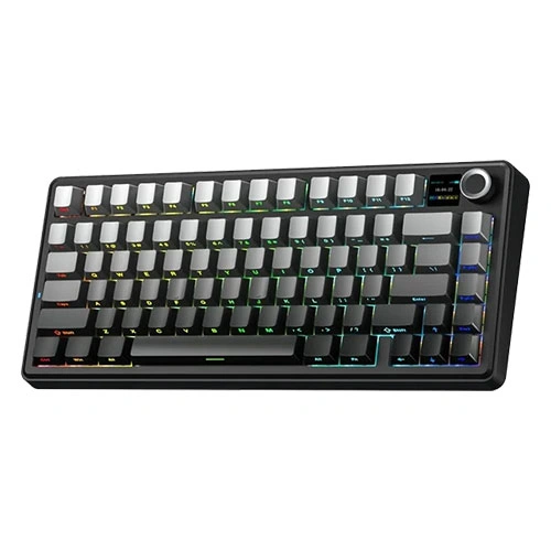 Aula F75 Max Side Engraved Keycaps Wireless Tri Mode RGB 75 Percent Mechanical Gaming Gradient Gray Keyboard With Reaper Switch