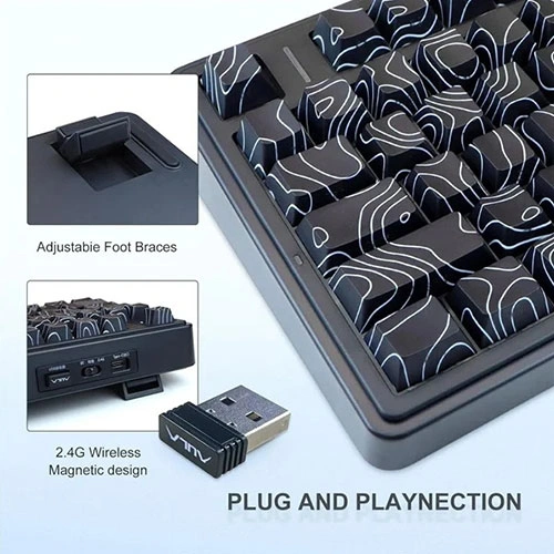 Aula F75 Wireless Tri Mode RGB 75 Percent Mechanical Gaming Keyboard With Star Vector Switch