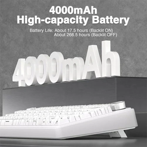 Aula F75 Wireless Tri Mode RGB 75 Percent Mechanical White Gaming Keyboard With Star Vector Switch