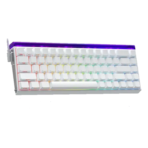 AULA Hero 68 HE 65 Percent White RGB Gaming Keyboard with Magnetic Switch