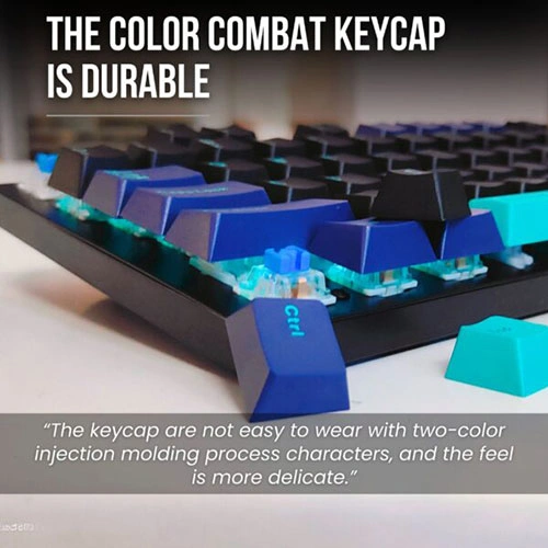Aula M75 Tri Mode Blue Black Green RGB Mechanical Gaming Keyboard With Blue Switches
