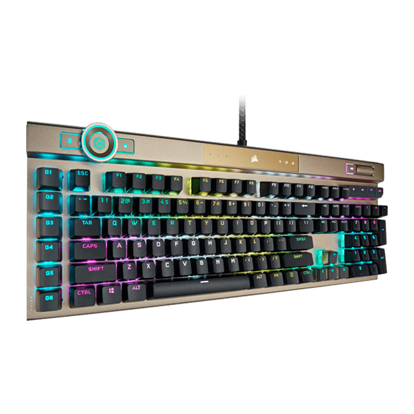 Corsair K100 RGB Optical-Mechanical Gaming Keyboard with OPX Switches (Midnight Gold)