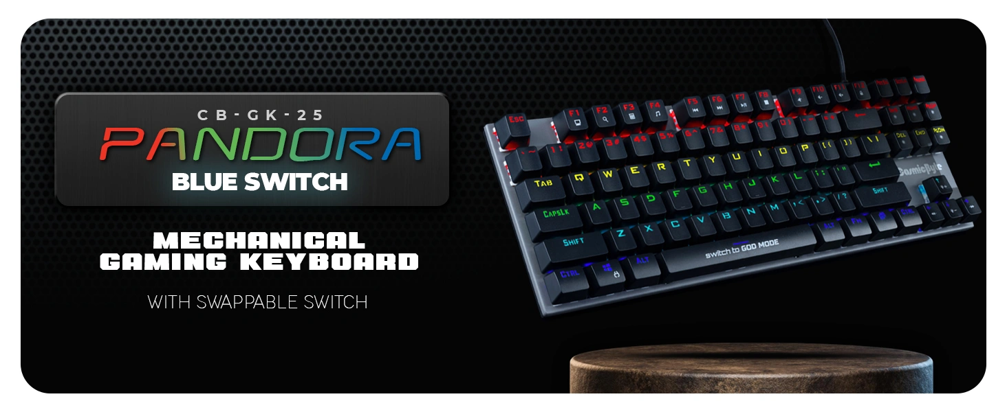 Cosmic Byte Pandora TKL Mechanical Keyboard Blue