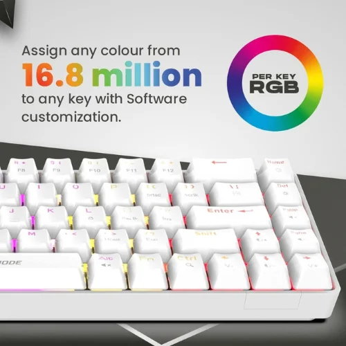 Cosmic Byte Artemis White Keyboard with Blue Mechanical Switch