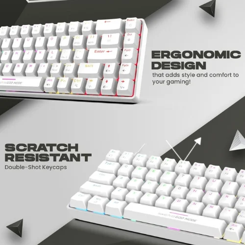 Cosmic Byte Artemis White Keyboard with Blue Mechanical Switch