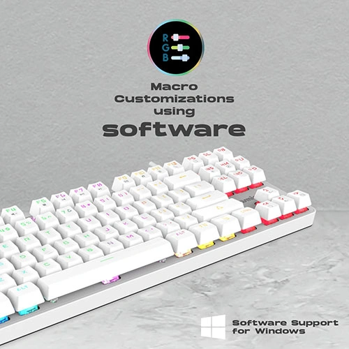 Cosmic Byte CB-GK-37 White Firefly TKL RGB Mechanical Keyboard