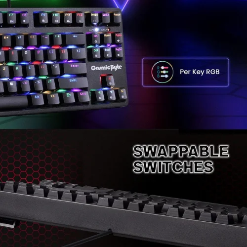 Cosmic Byte Trinity Tri-Mode Keyboard with Blue Optical Switch