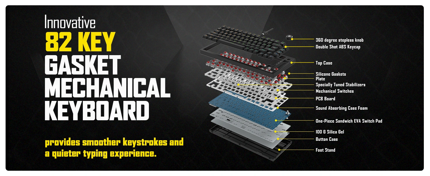 Cosmic Byte CB-GK-43 Phantom TKL Gasket Mechanical Keyboard