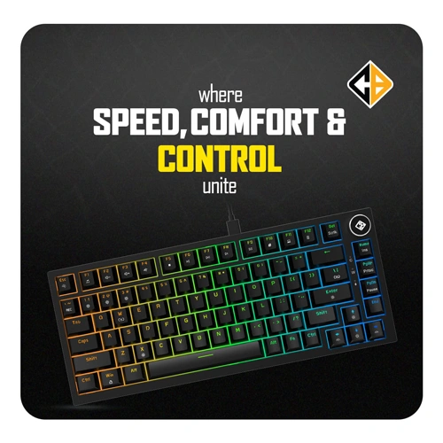 Cosmic Byte CB-GK-43 Phantom TKL Gasket Mechanical RGB Keyboard with Red Switches
