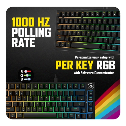 Cosmic Byte CB-GK-43 Phantom TKL Gasket Mechanical RGB Keyboard with Red Switches