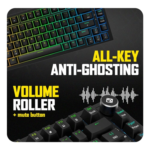 Cosmic Byte CB-GK-43 Phantom TKL Gasket Mechanical RGB Keyboard with Red Switches