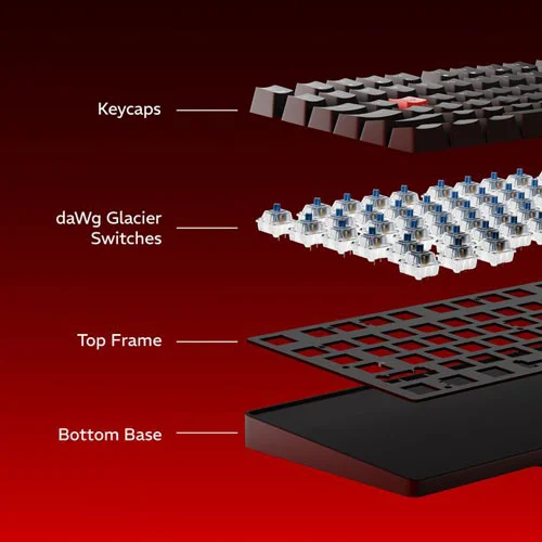 Dawg HighKEY 373 Mechanical Gaming Keyboard with Blue Glacier Switches