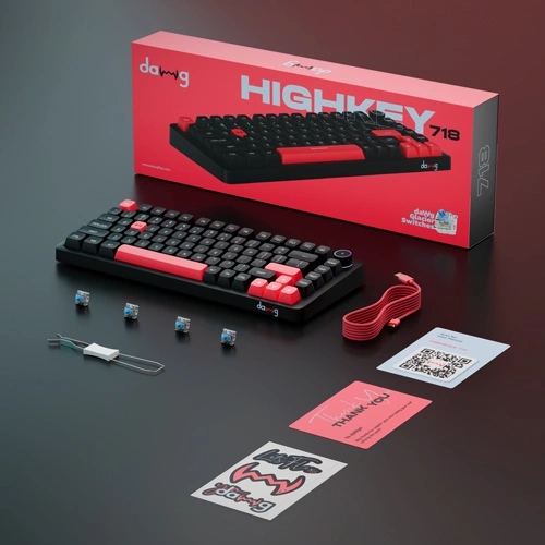 Dawg HighKEY 718 Wireless RGB Keyboard With Blue Tactile Switches