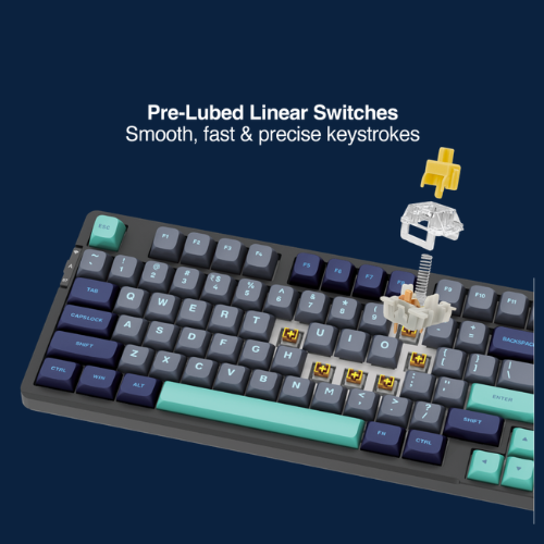 Fingers QuikFINGERS Fierce GK7 Tri-Mode Mechanical RGB Keyboard