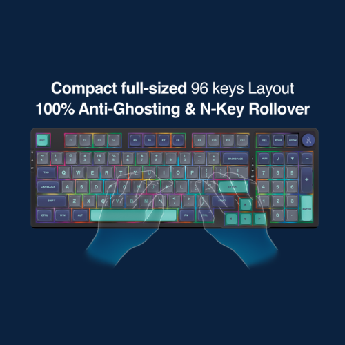 Fingers QuikFINGERS Fierce GK7 Tri-Mode Mechanical RGB Keyboard