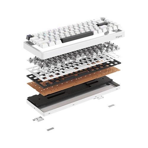 Fingers Savage-MK2 RGB White Mechanical Gaming Keyboard