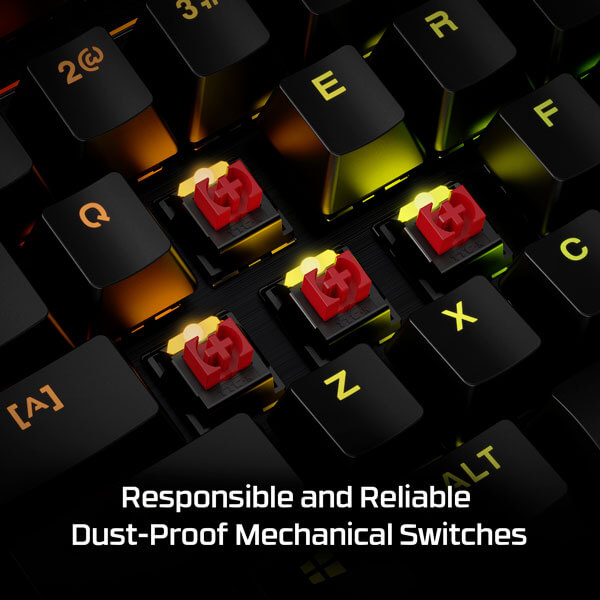 HyperX Alloy MKW100 Mechanical Gaming Keyboard - TTC Red Linear Switches