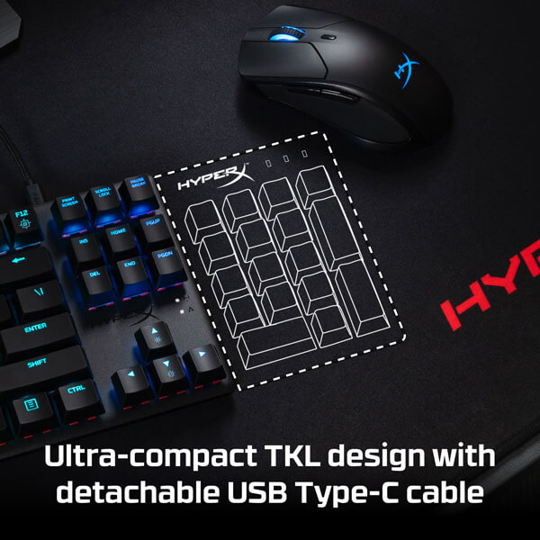 HyperX Alloy Origins Core Mechanical Gaming Keyboard (Aqua Tactile Switches)