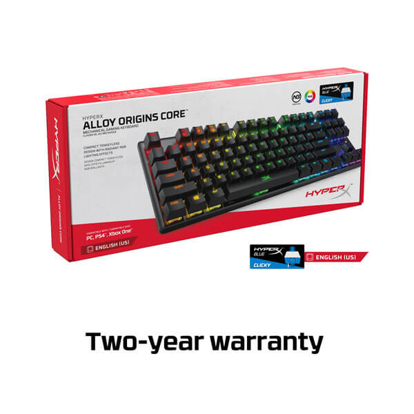 HyperX Alloy Origins Core Mechanical Gaming Keyboard with HX Blue Switches