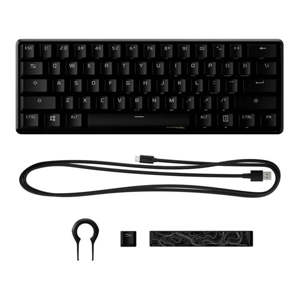 Hyperx Alloy Origins 60 Percent Mechanical Gaming Keyboard with Aqua Tactile Switches