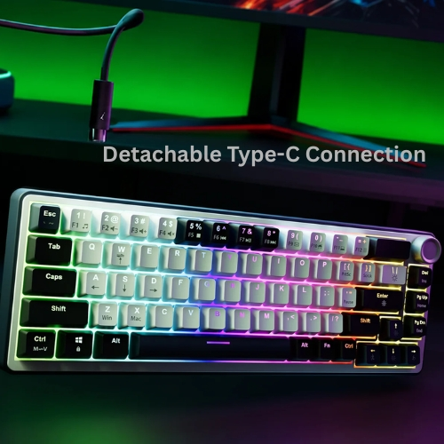 Karnage Sentinel White Blue Mechanical RGB Gaming Keyboard