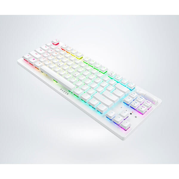 Razer DeathStalker V2 Pro Tenkeyless Wireless Gaming Keyboard Low-Profile Linear Optical Red Switches (White)