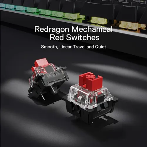 Redragon Dharma Pro K556 Pro Wireless Mechanical RGB Gaming Keyboard With Red Switch