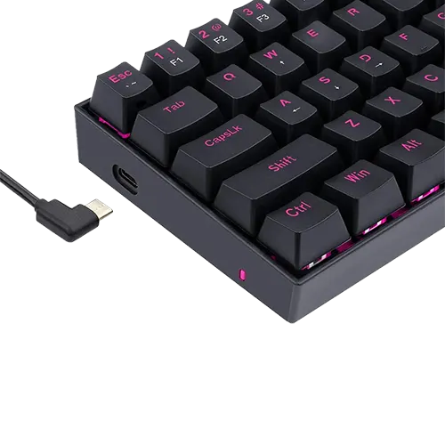 Redragon Dragon Born K630 60 Percent Mechanical Pink LED Gaming Keyboard With Brown Switch
