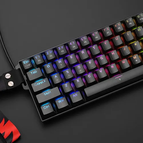 Redragon Fizz K617 Mechanical RGB Gaming Keyboard With HE Magnetic Switch, Black Strap