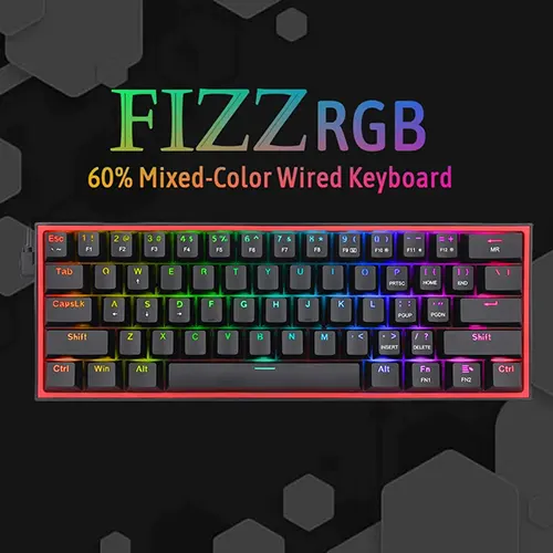 Redragon Fizz K617 Mechanical RGB Gaming Keyboard With Red Switch