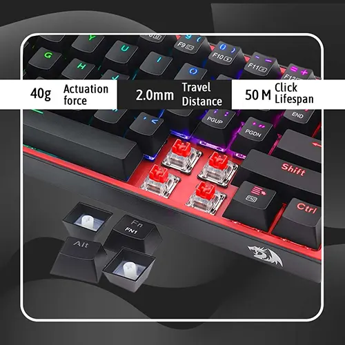 Redragon Fizz Pro K616 Wireless Mechanical RGB Gaming Keyboard With Red Switch