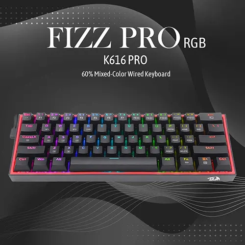 Redragon Fizz Pro K616 Wireless Mechanical RGB Gaming Keyboard With Red Switch