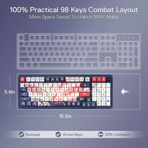 Redragon Eisa Pro K686 Pro Anime Theme RGB Tri-Mode Keyboard