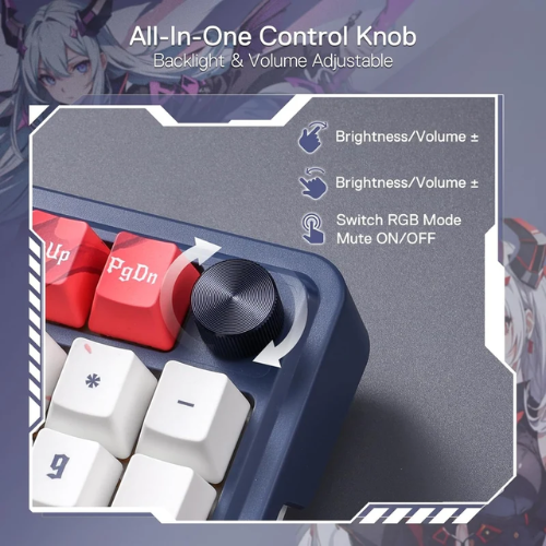 Redragon Eisa Pro K686 Pro Anime Theme RGB Tri-Mode Keyboard