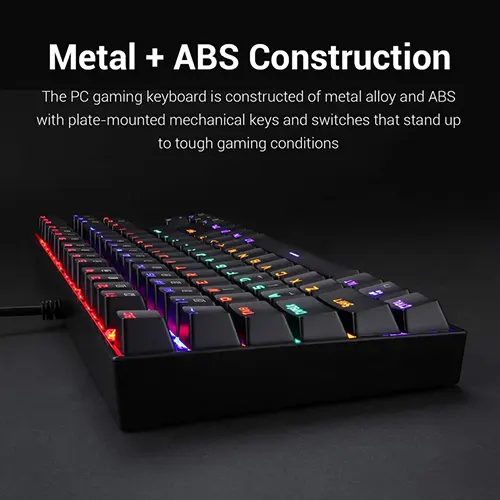Redragon Kumara K552 TKL Rainbow Backlight Mechanical Gaming Keyboard With Outemu Red Switch