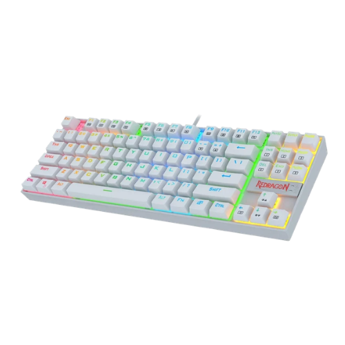 Redragon Kumara K552 TKL RGB Mechanical White Keyboard with Blue Switches