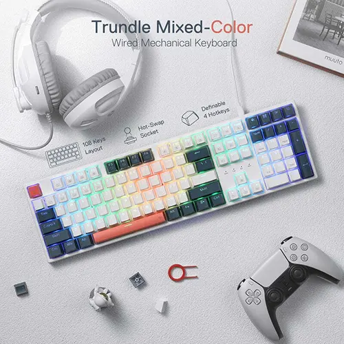 Redragon Trundle K668 Multi Colour Mechanical RGB Gaming Keyboard With Red Switch