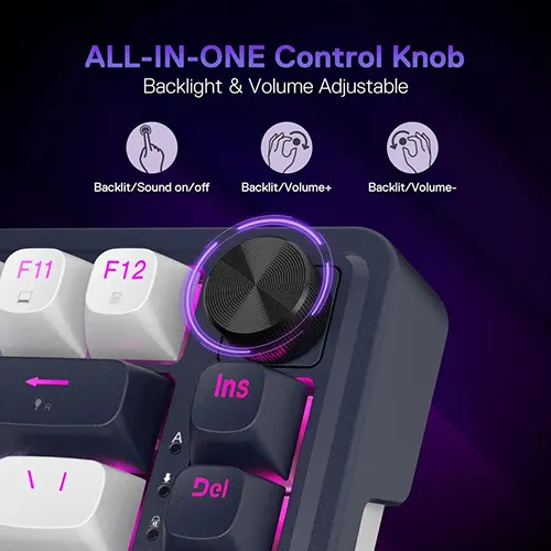 Redragon Ucal K673 Abyssal Blue Mechanical RGB Gaming Keyboard With Magnetic Switch