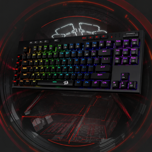 Redragon Vishnu K596 Pro RGB TKL Tri-Mode Keyboard with Red Mechanical Switches