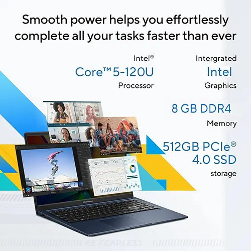 Asus Vivobook 15 X1504VAP-IN012WS Laptop (Intel Core 5 120U/Intel Graphics, Windows 11 home/Office 2024 Home)