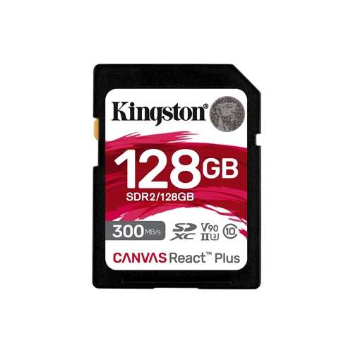 Kingston Canvas React Plus V90 128GB SD Memory Card
