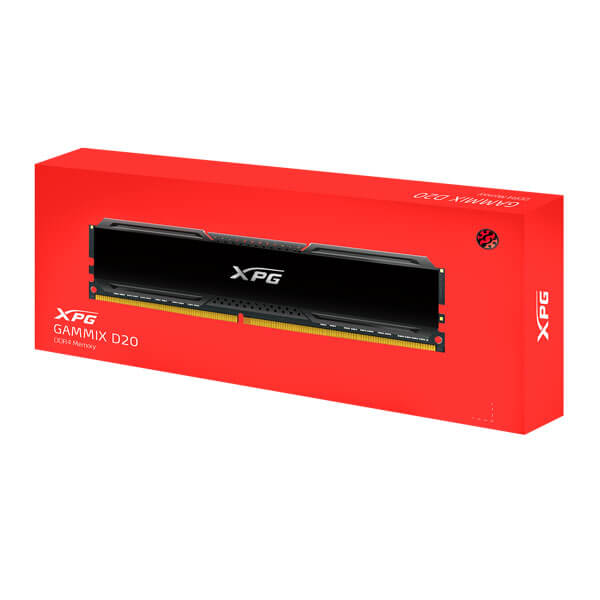 Adata XPG Gammix D20 8GB (8GBx1) DDR4 3200MHz Desktop RAM (Black)