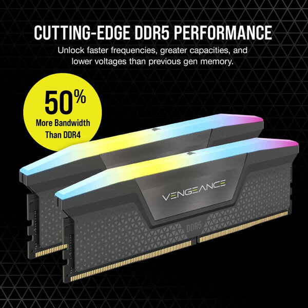 Corsair Vengeance RGB 32GB (16GBx2) DDR5 CL40 5200MHz Ram