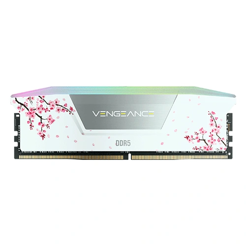Corsair Vengeance RGB White Cherry Blossom 32GB (16GB x 2) 6000MHz CL30 DDR5 RAM
