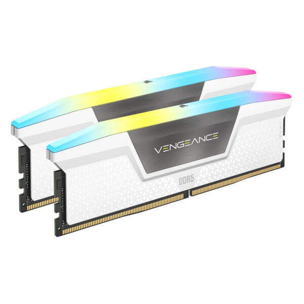 Corsair Vengeance RGB 32GB (16GBx2) 6400MHz CL36 DDR5 White Ram