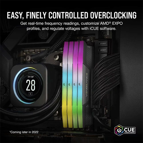 Corsair Vengeance RGB Grey 32GB (16GBx2) 6400MHz CL32 DDR5 RAM
