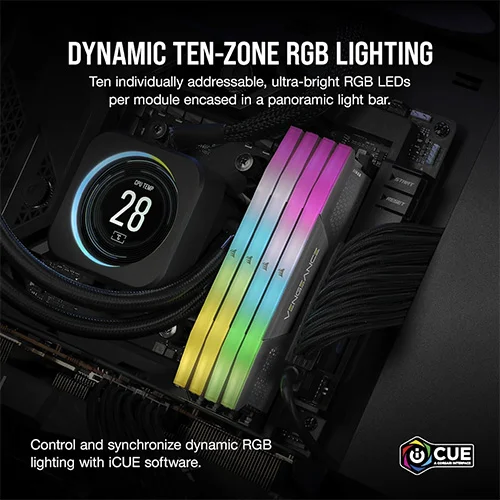 Corsair Vengeance RGB 32GB (16GB x 2) 6400MHz CL36 DDR5 RAM