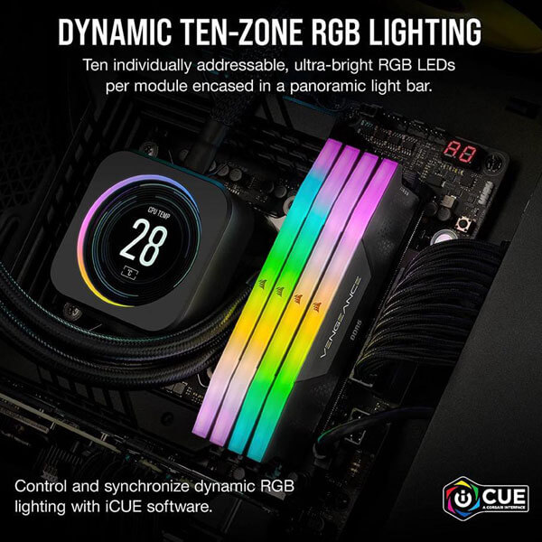 Corsair Vengeance RGB Series 32GB (16GBx2) 7000MHz CL40 DDR5 RAM